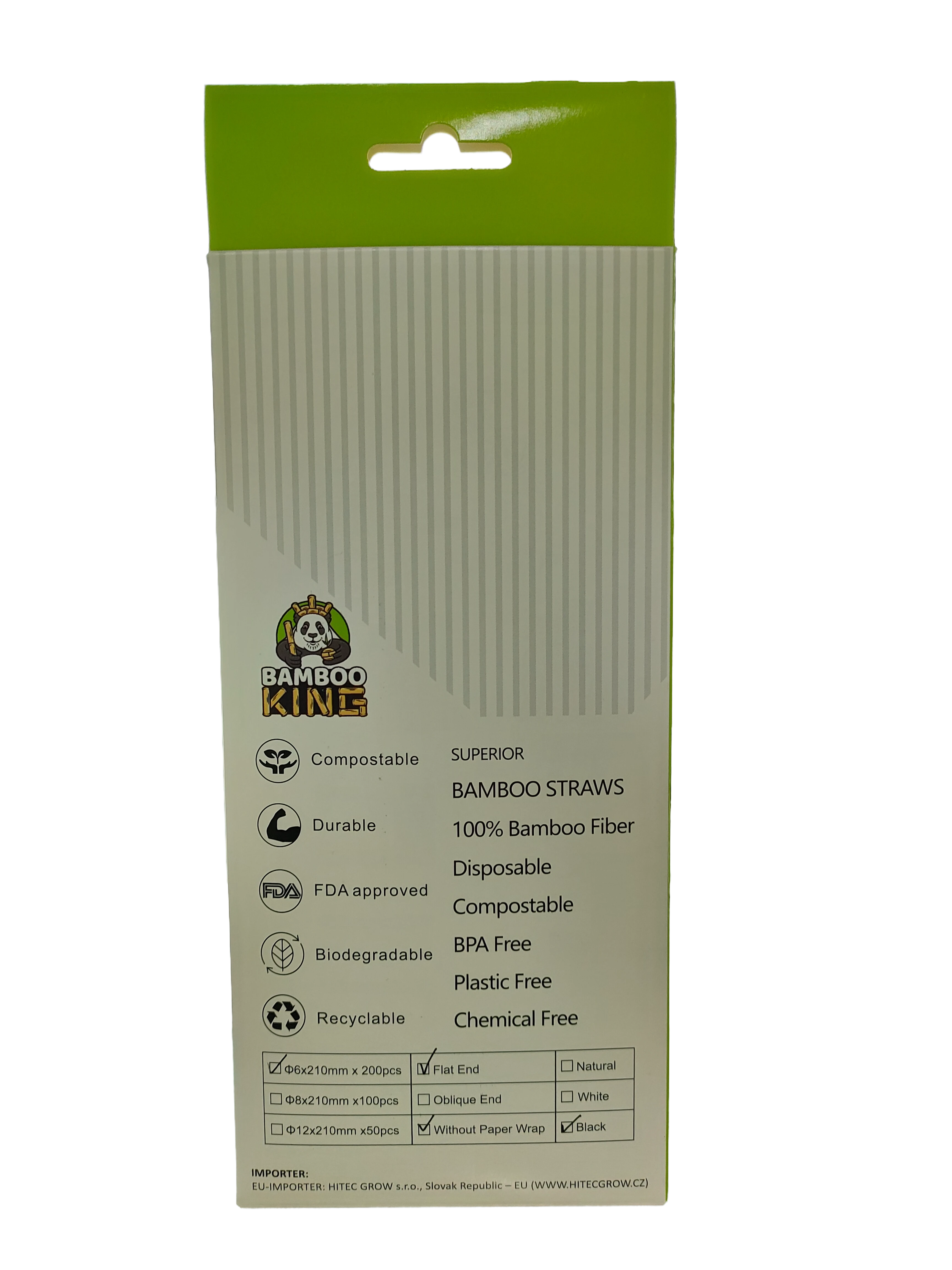 Bambusová brčka 6 mm - rovné - Image 2